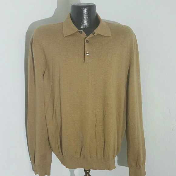 Eddie Bauer Other - Eddie Bauer men sweater polo cashmere blend size L
